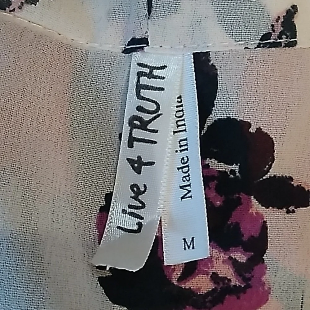 Live 4 Truth medium floral dressy casual shirt